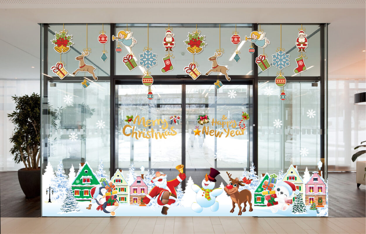 Trang trí noel trường mầm non mẫu decal 020