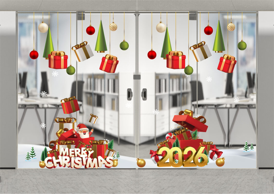 Decal trang trí noel 2026