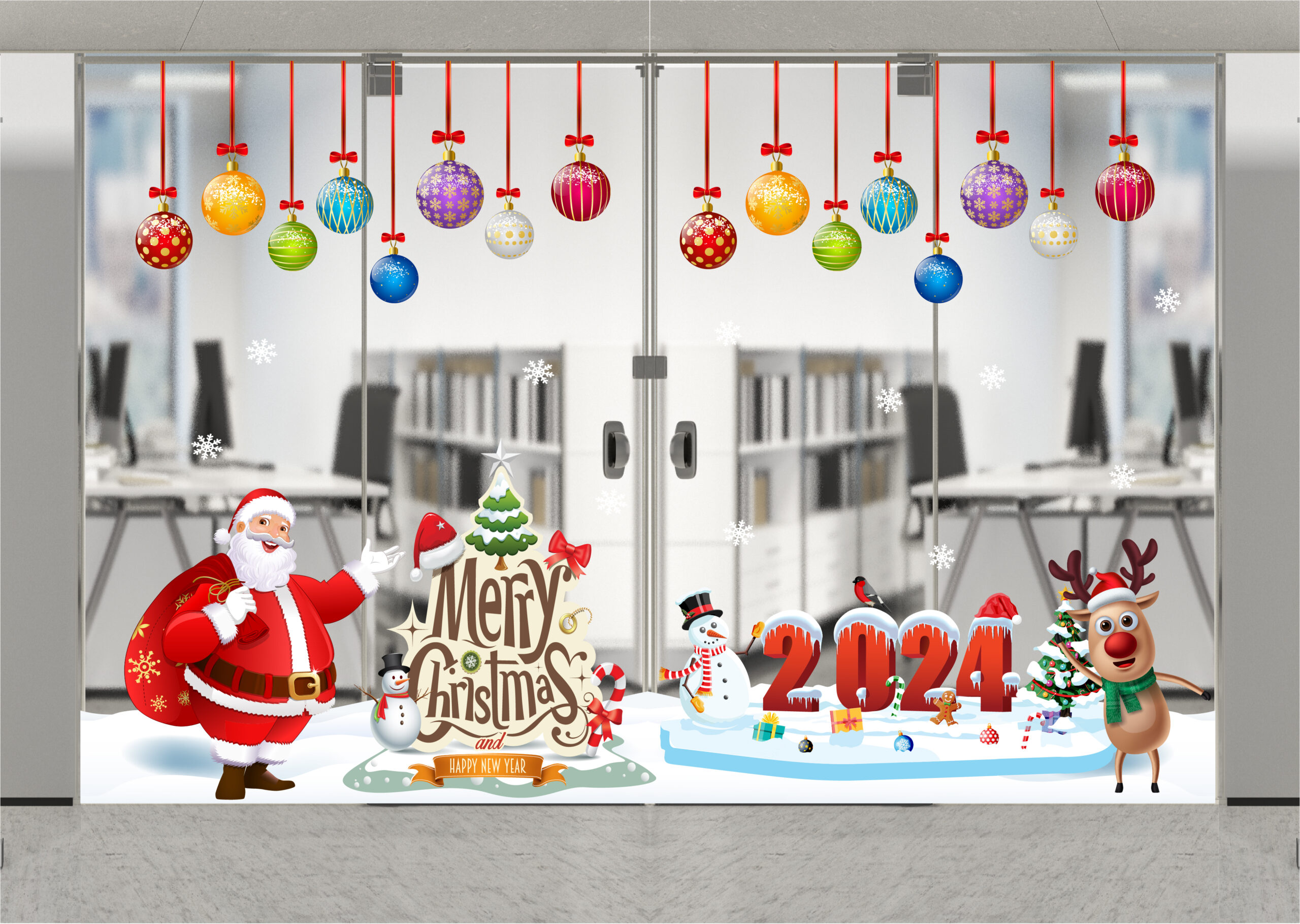 Decal trang trí noel