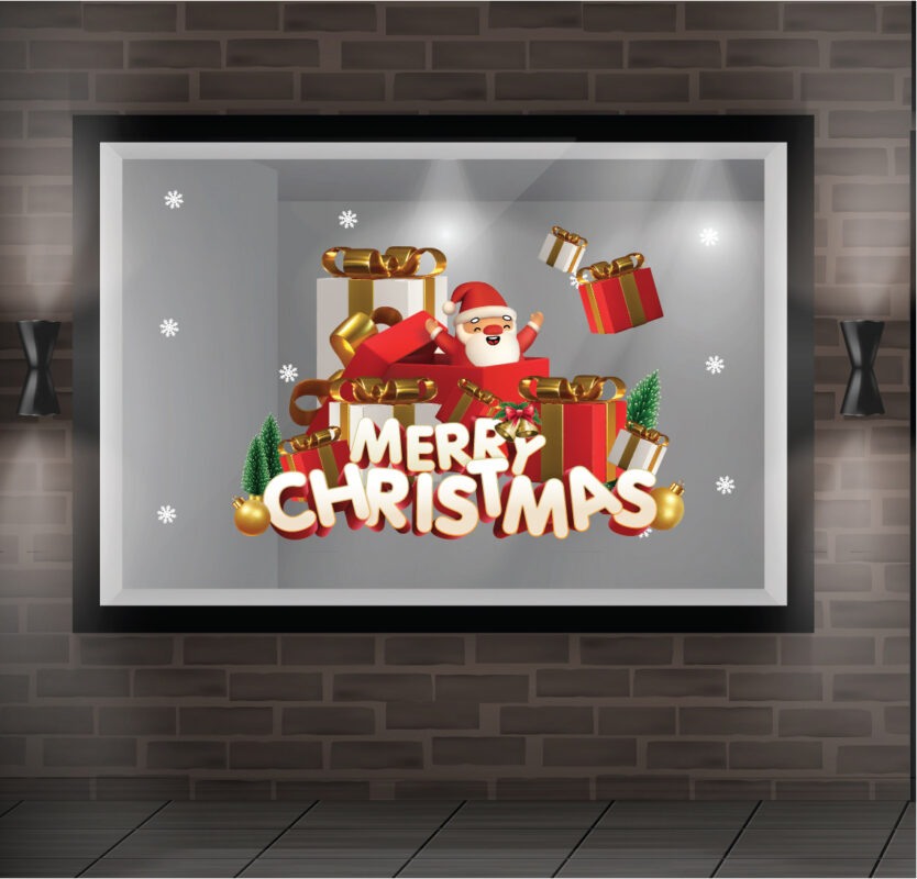 Trang trí noel dán kính
