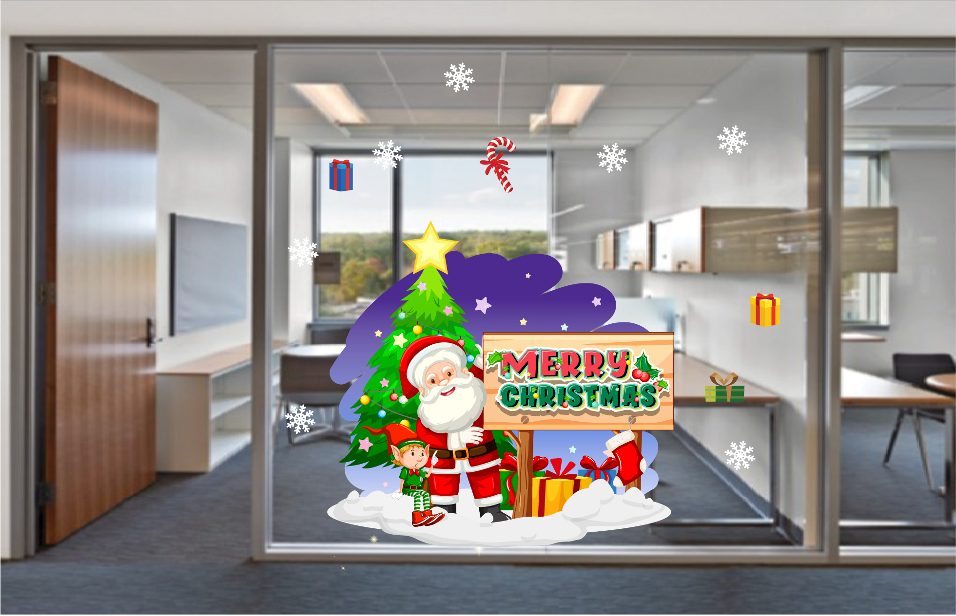 Decal trang trí noel