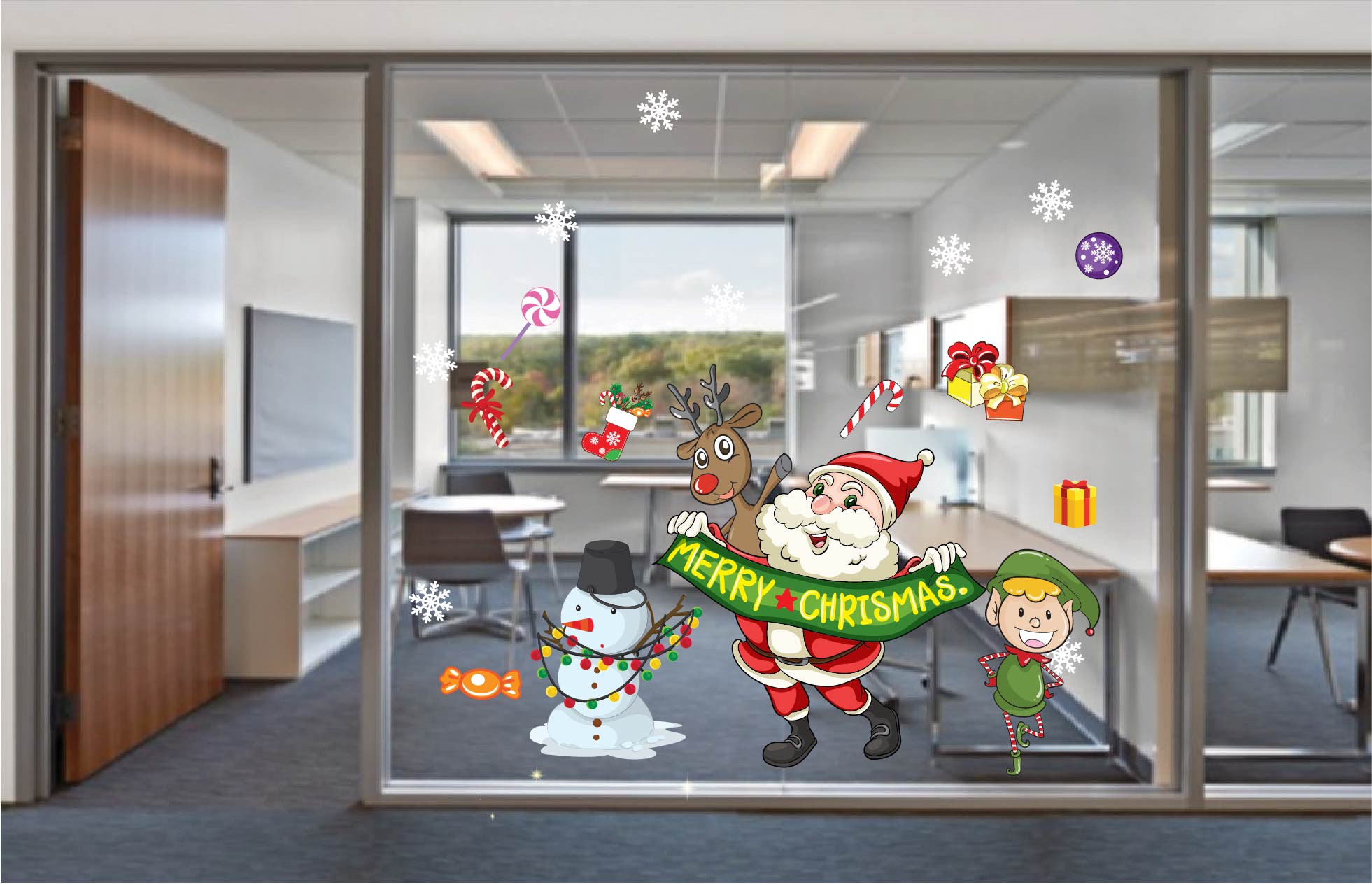 Decal trang trí noel