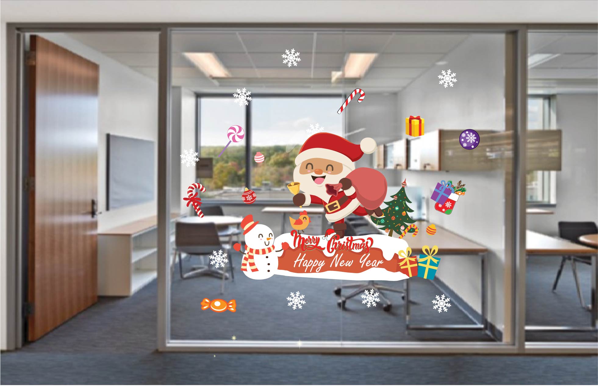 Decal trang trí noel