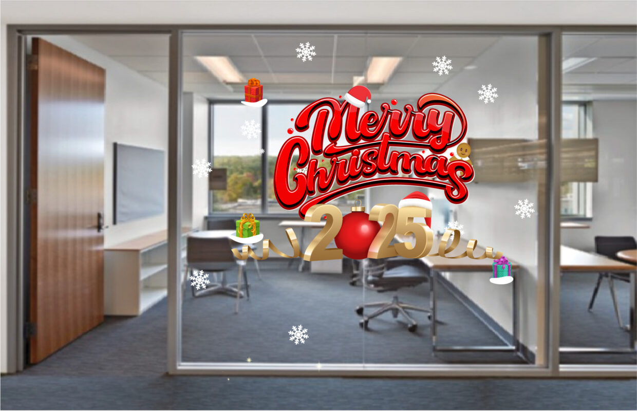 decal trang trí merry chrismas 2025