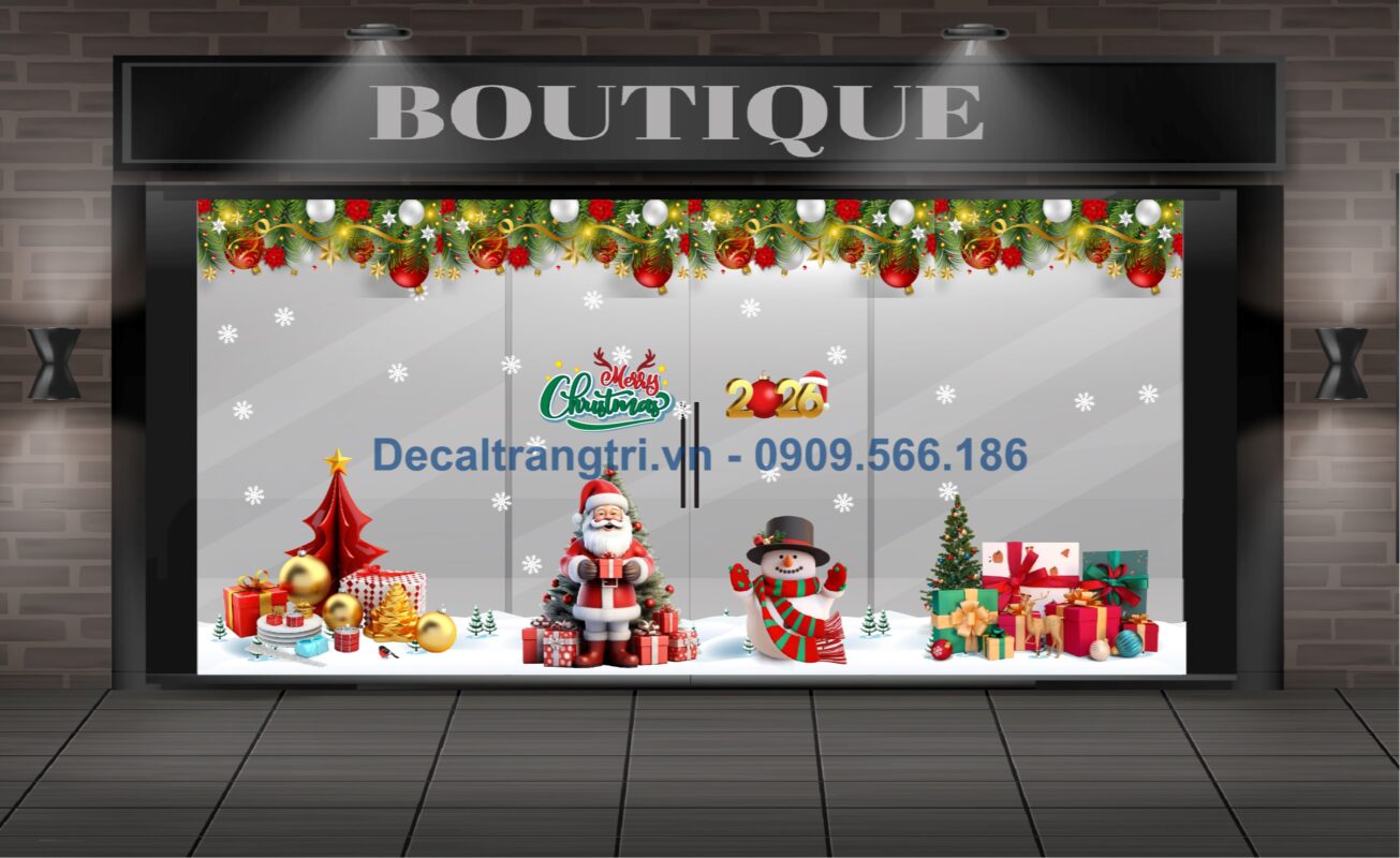 Decal trang trí noel 2026 tại TPHCM