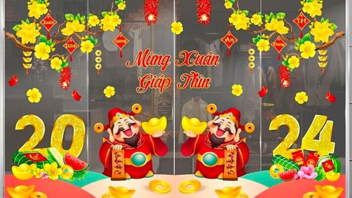 Tận hưởng không khí Tết trọn vẹn với decal trang trí Tết độc đáo và ấn tượng