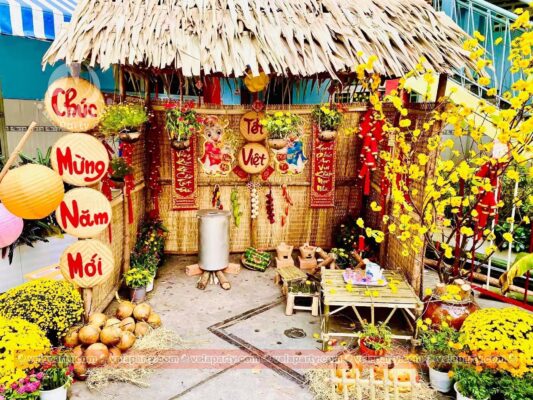 Tiểu cảnh Tết – Điểm nhấn không gian ngày xuân tại Nam Từ Liêm