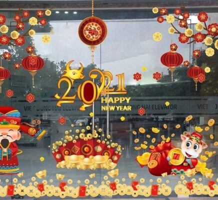 Decal Trang Trí Tết Cửa Hàng – Tăng Sức Hút Cho Không Gian Mừng Xuân