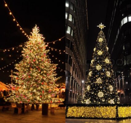 Trang trí Noel ngoài trời cho chung cư Lung Linh