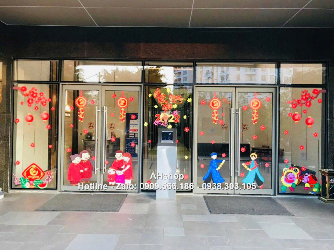 Decal trang trí tết chung cư TP.HCM