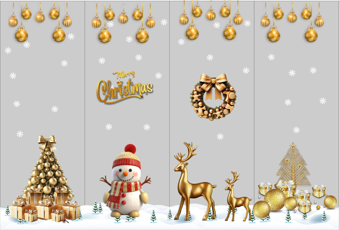 Trang Trí Noel Hà Nội Bằng Decal Dán Kính