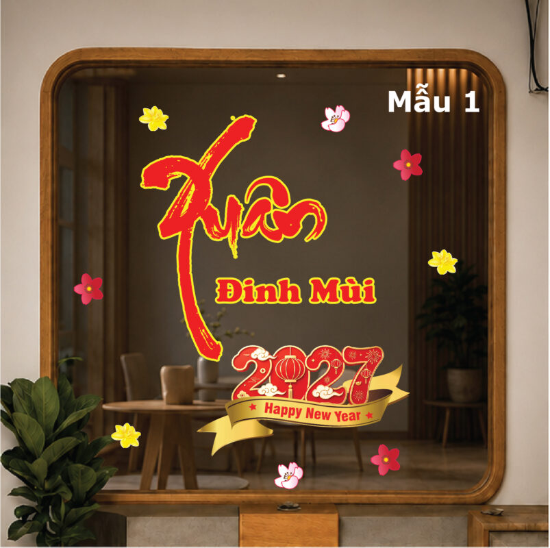 Decal trang trí tết 2027