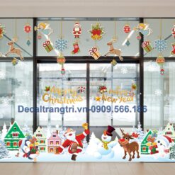 Trang trí noel trường mầm non mẫu decal 020