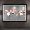 Decal trang trí noel trái châu 07