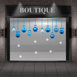 Decal trang trí dàn châu noel
