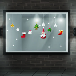 Decal trang trí noel dàn châu 03
