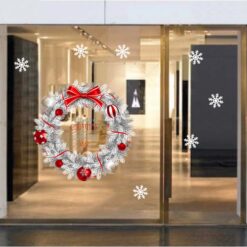 Decal trang trí noel vòng nguyệt quế