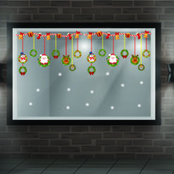 Decal trang trí noel dàn trái châu