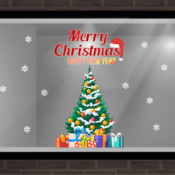 Decal trang trí cây thông noel
