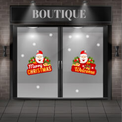 Decal trang trí ông già noel vs chữ