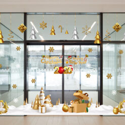 Trang trí noel cửa kính công ty