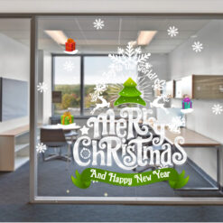 Decal trang trí noel chữ