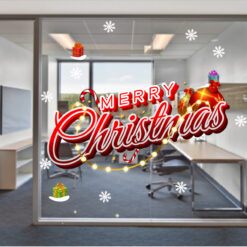 Decal trang trí noel chữ và kẹo
