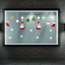 Decal trang trí noel trái châu 02