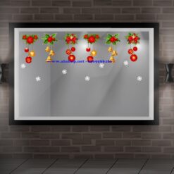 Decal trang trí noel trái châu 03