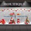 Decal trang trí noel cửa kính văn phòng công ty