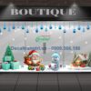 Decal trang trí noel cửa kính tại hcm