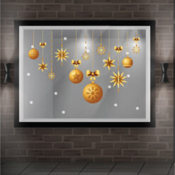 Decal trang trí noel trái châu 05