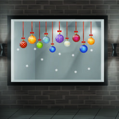 Decal trang trí noel trái châu 04