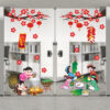 Trang trí tết cửa kính