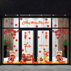 Decal trang trí tết cổ truyền 2026