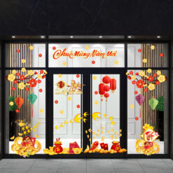 Trang trí tết sảnh chung cư 2026